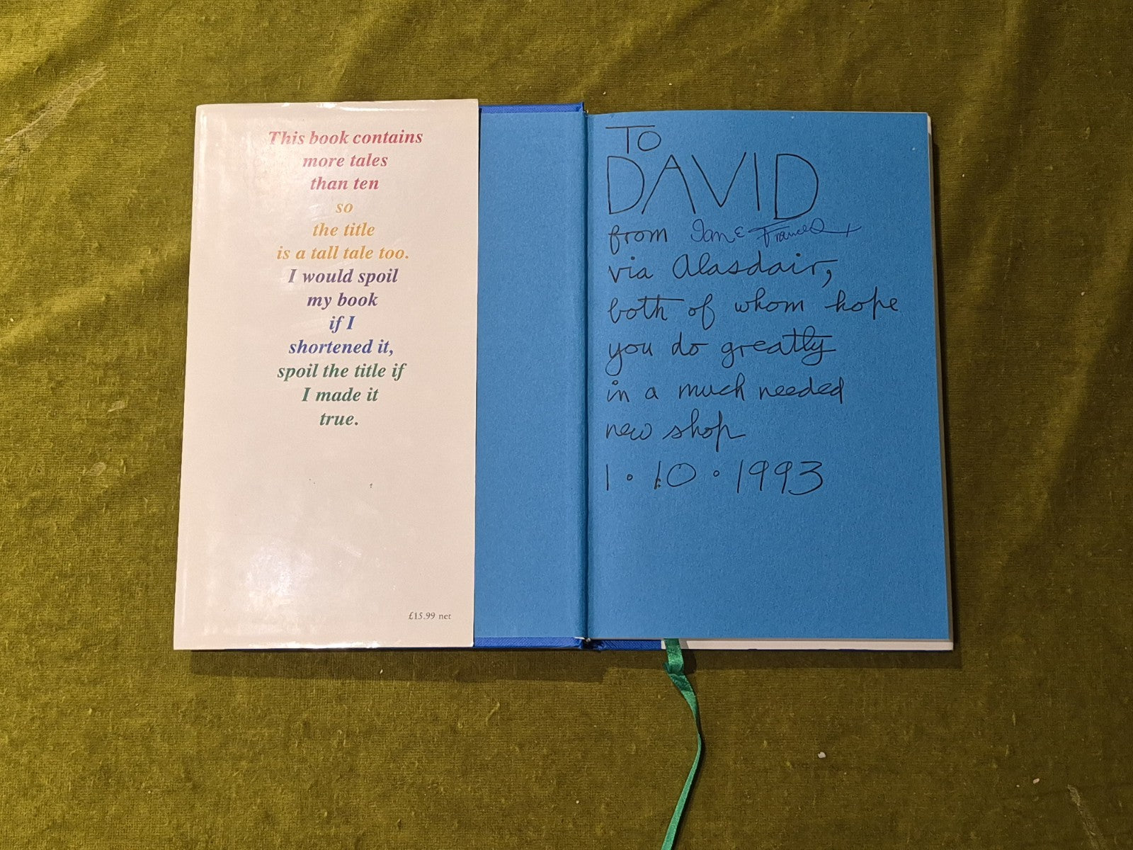Ten Tales Tall and True Signed by Alasdair Gray - Bloomsbury 1st 1993 HB DJ VGC3