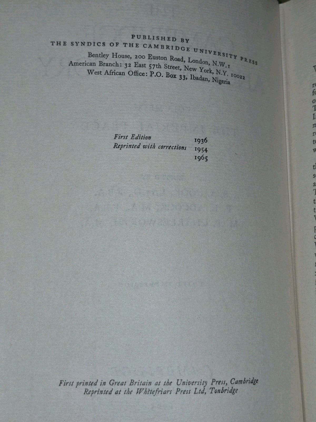 The Cambridge Ancient History (1966) Volumes X XI, 10 and 118