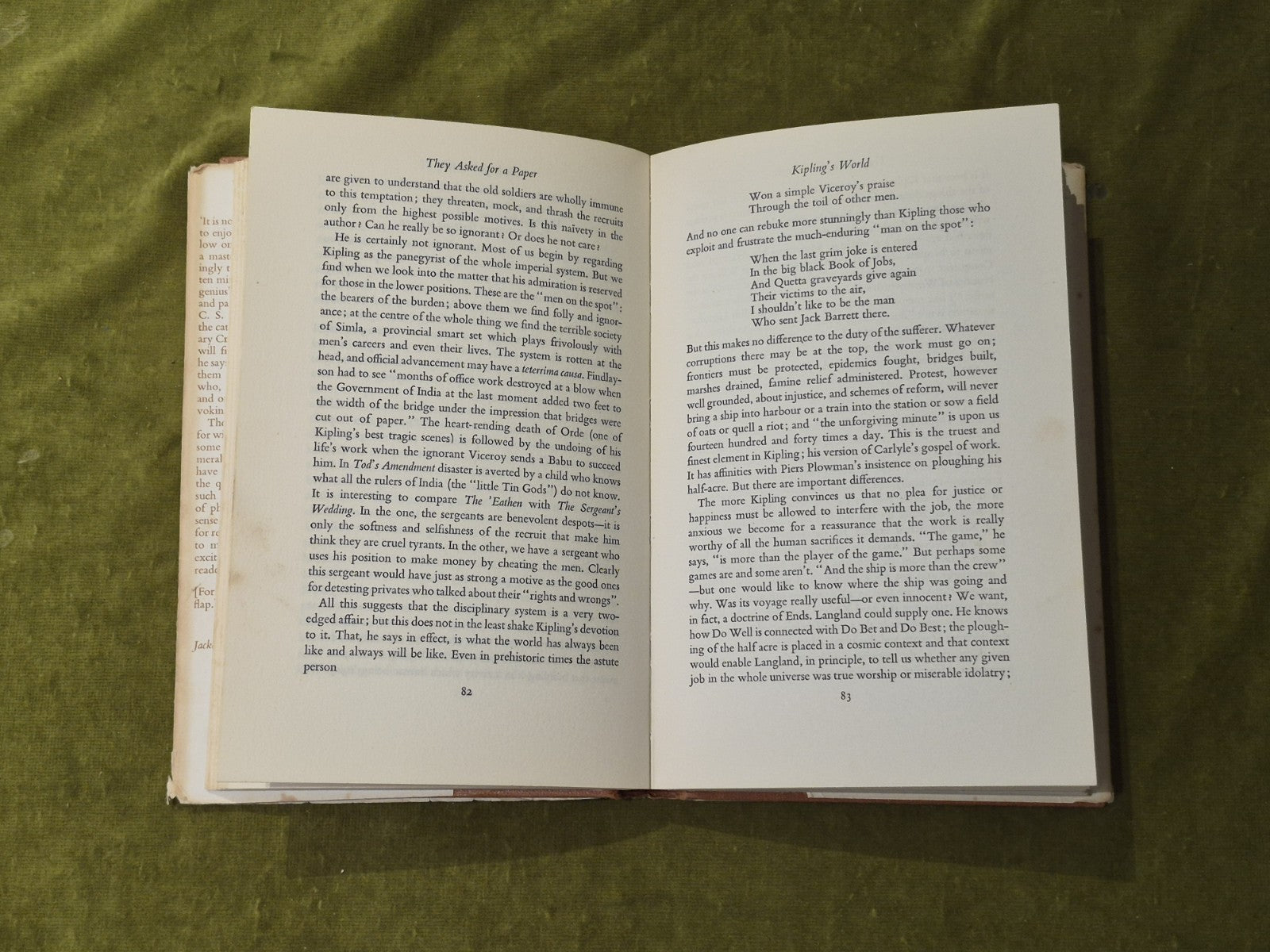 They Asked for a Paper Papers and Addresses - C S Lewis ,  1962 1st HB DJ6
