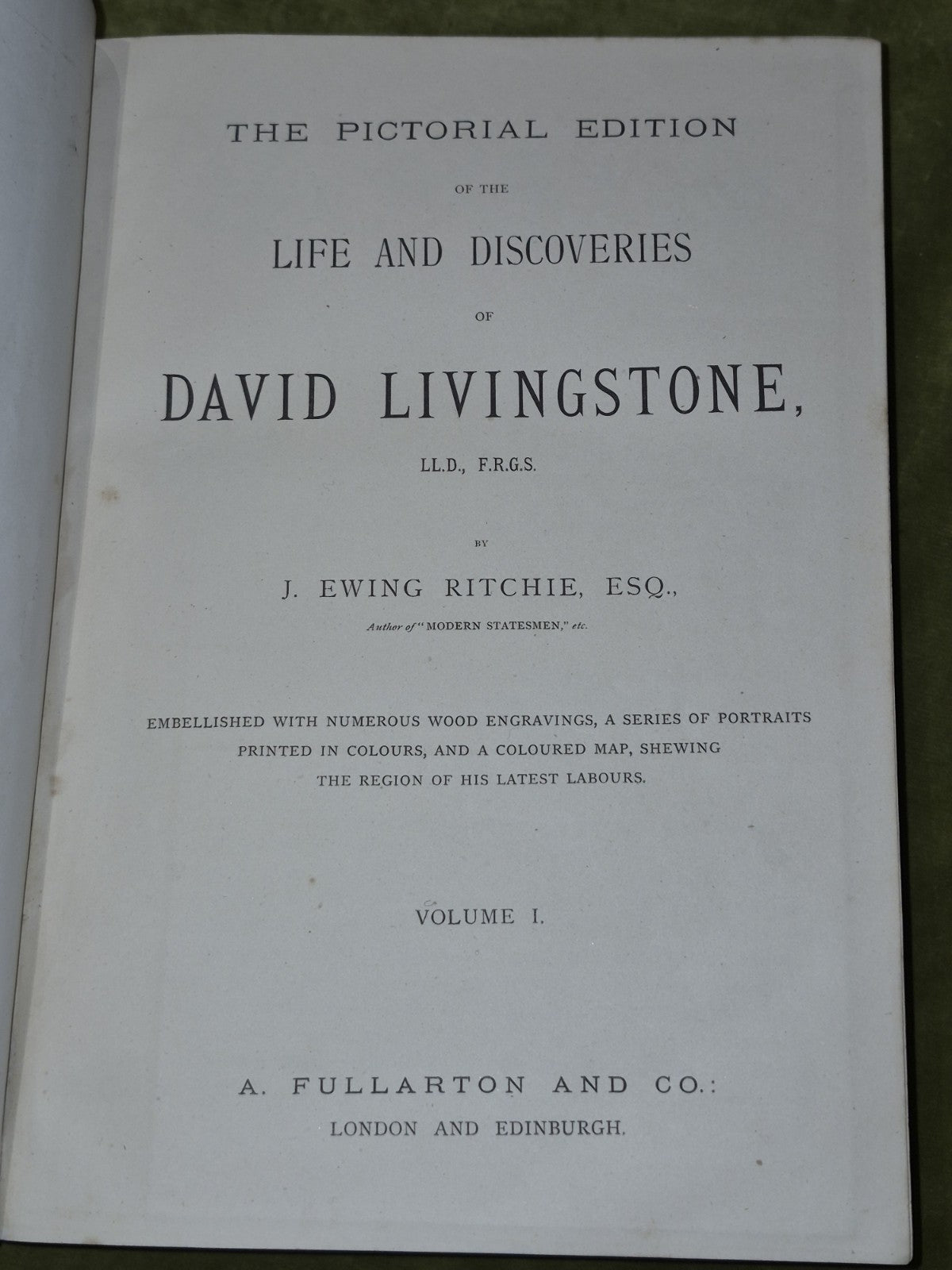 The Pictorial Edition David Livingston Fullarton c1880 Complete Two Volumes9