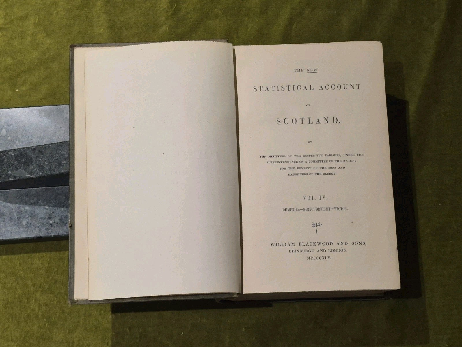 New Statistical Account of Scotland Vol 4 1845 Hardcover, Blackwood Dumfrieshire5