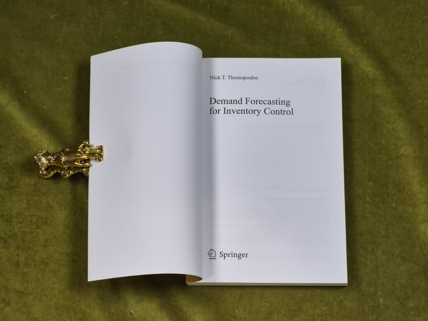 Demand Forecasting for Inventory Control - Nick T Thomopoulos , Springer3