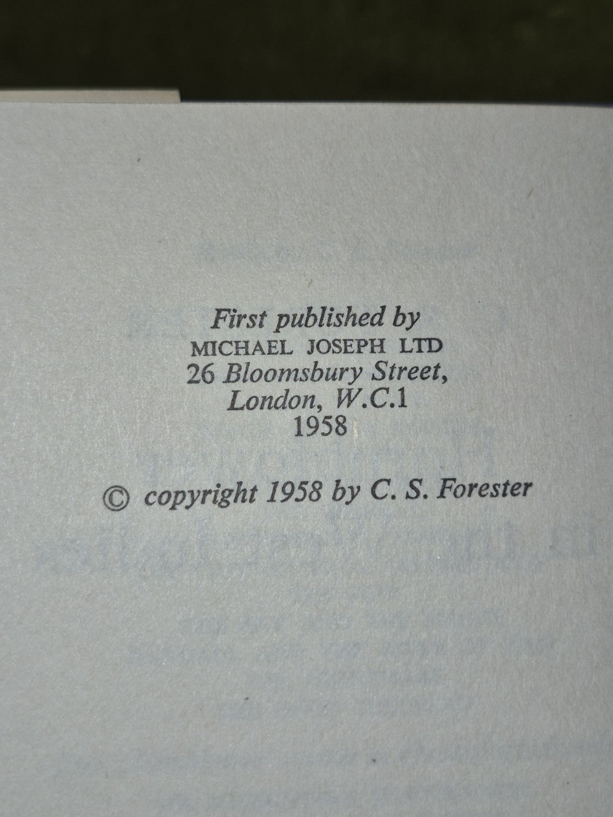 Forester Hornblower First Editions West Indies Luitenant Atropos 1952 Dustjacket13