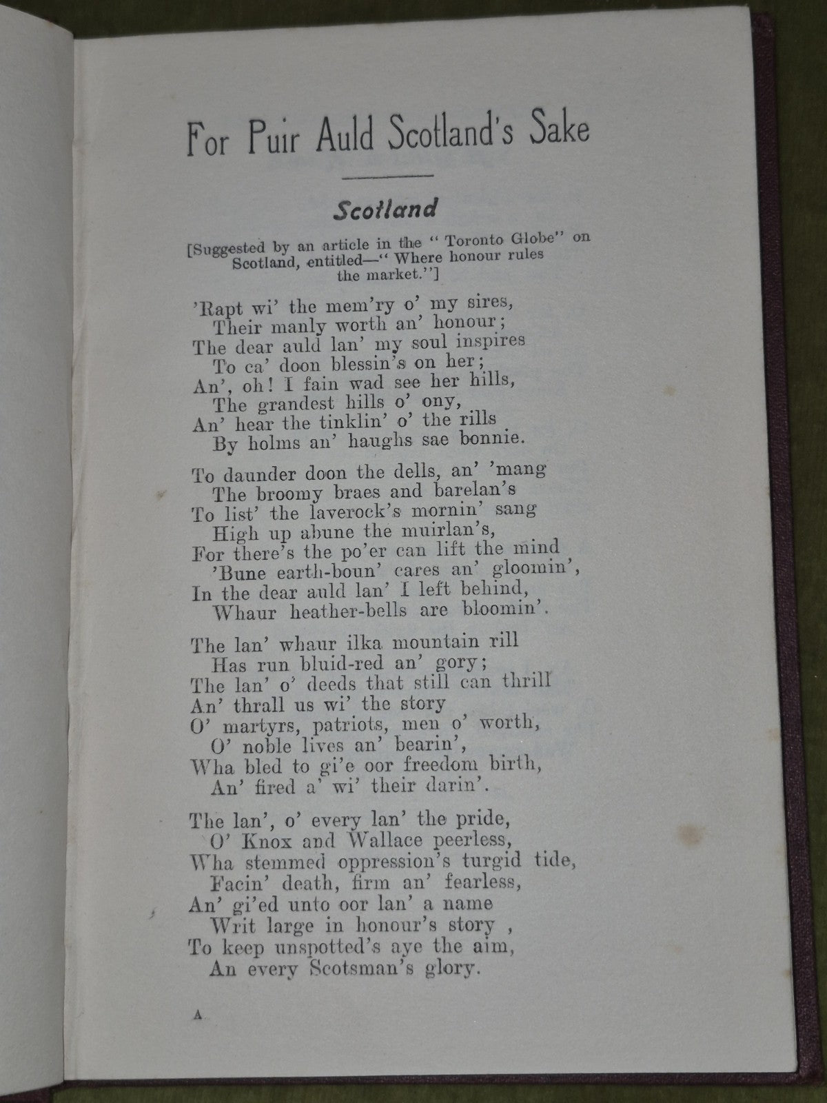 For Puir Auld Scotland's Sake Poems James Blair 1920 Kircaldy4