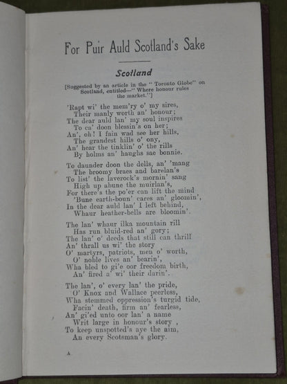 For Puir Auld Scotland's Sake Poems James Blair 1920 Kircaldy4