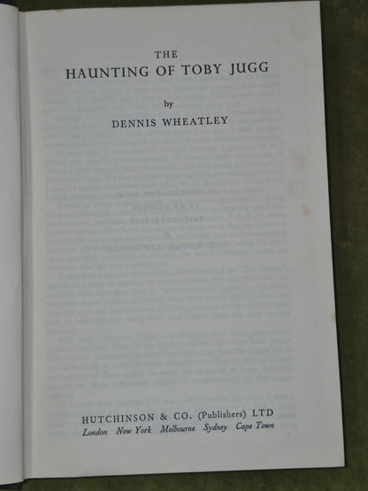 The Haunting of Toby Jugg by Dennis Wheatley 1948 First edition7