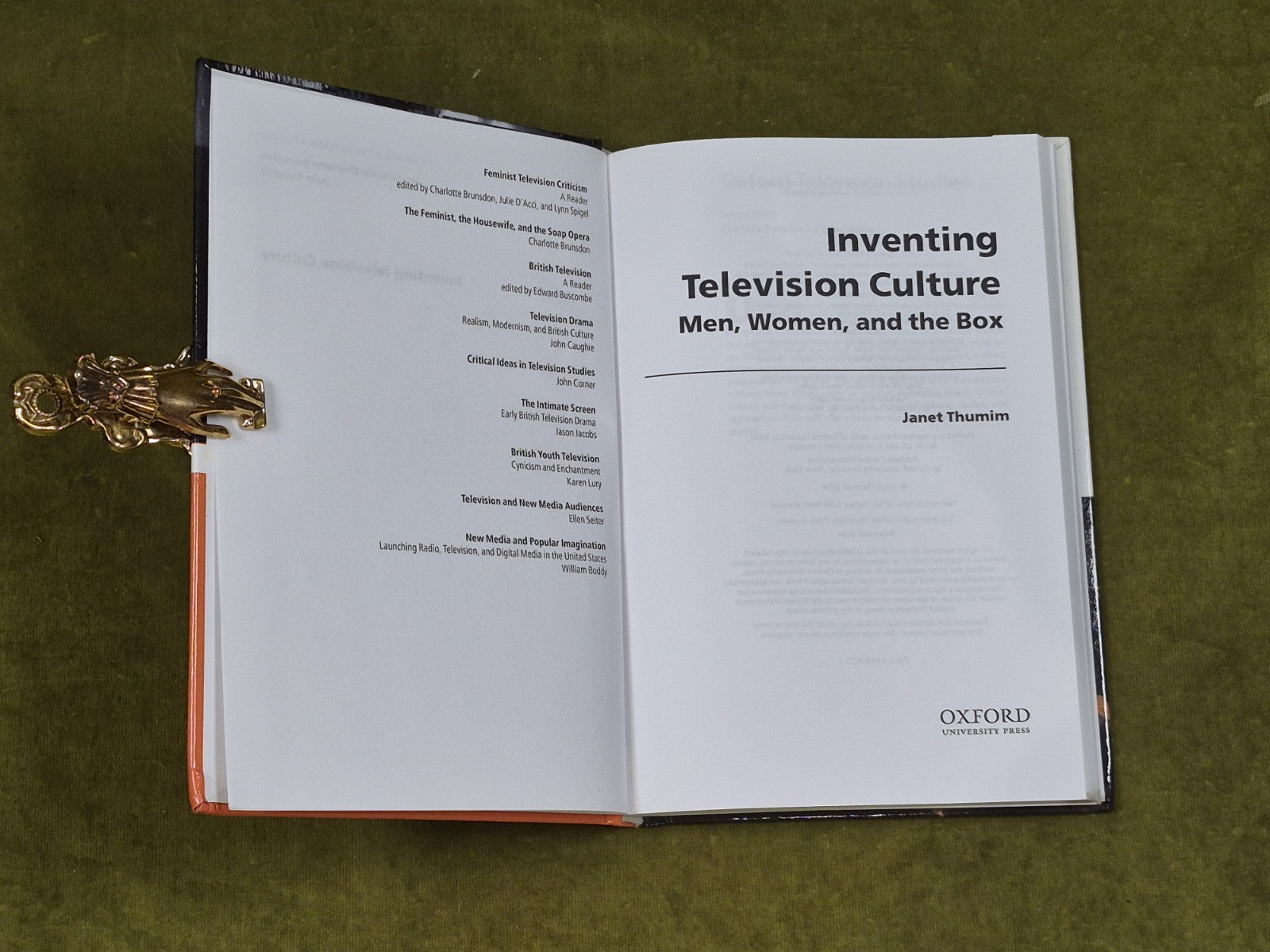 Inventing Television Culture: Men, Women, and the Box , Janet Thumim Oxford 20043
