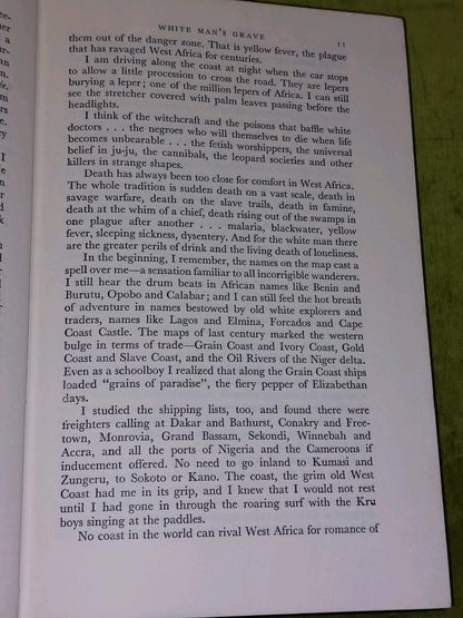 Lawrence G Green  White Man's Grave  (1954) 1st UK Ed Hb Book4