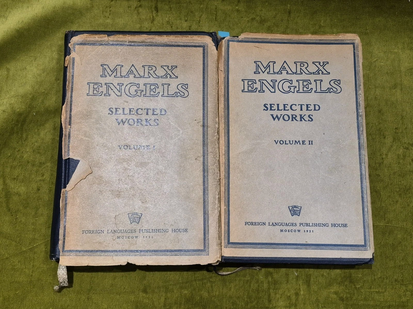 Karl Marx and Frederick Engels Selected Works Volume 1 & 2 19510