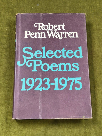 Selected Poems, 1923-75 by Robert Penn Warren -Secker & Warburg 1976 1st HB DJ0