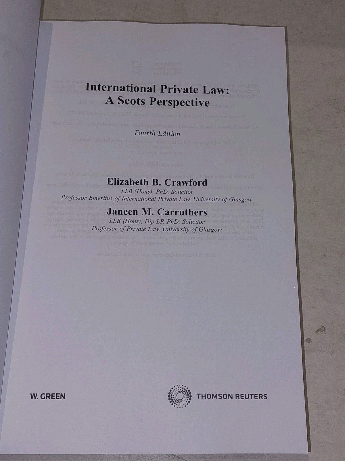 International Private Law A Scots Perspective Crawford & Carrauthers 2015 4th ed2