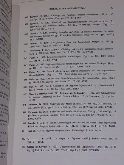 A Bibliography Of The Zygaeninae (1988) Tremewan3