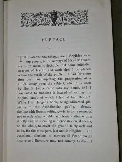 Henrik Ibsen Critical Biography Henrik Jaeger 1890 McClurg illiam Mortonm Payne6