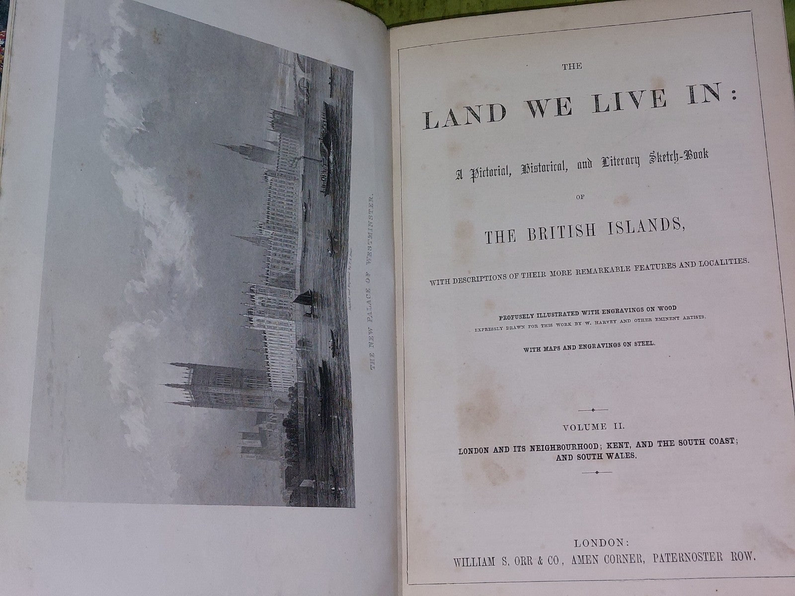 The Land We Live In: Pictorial Sketch Book Of British Islands. 1850 3 Volume Set10