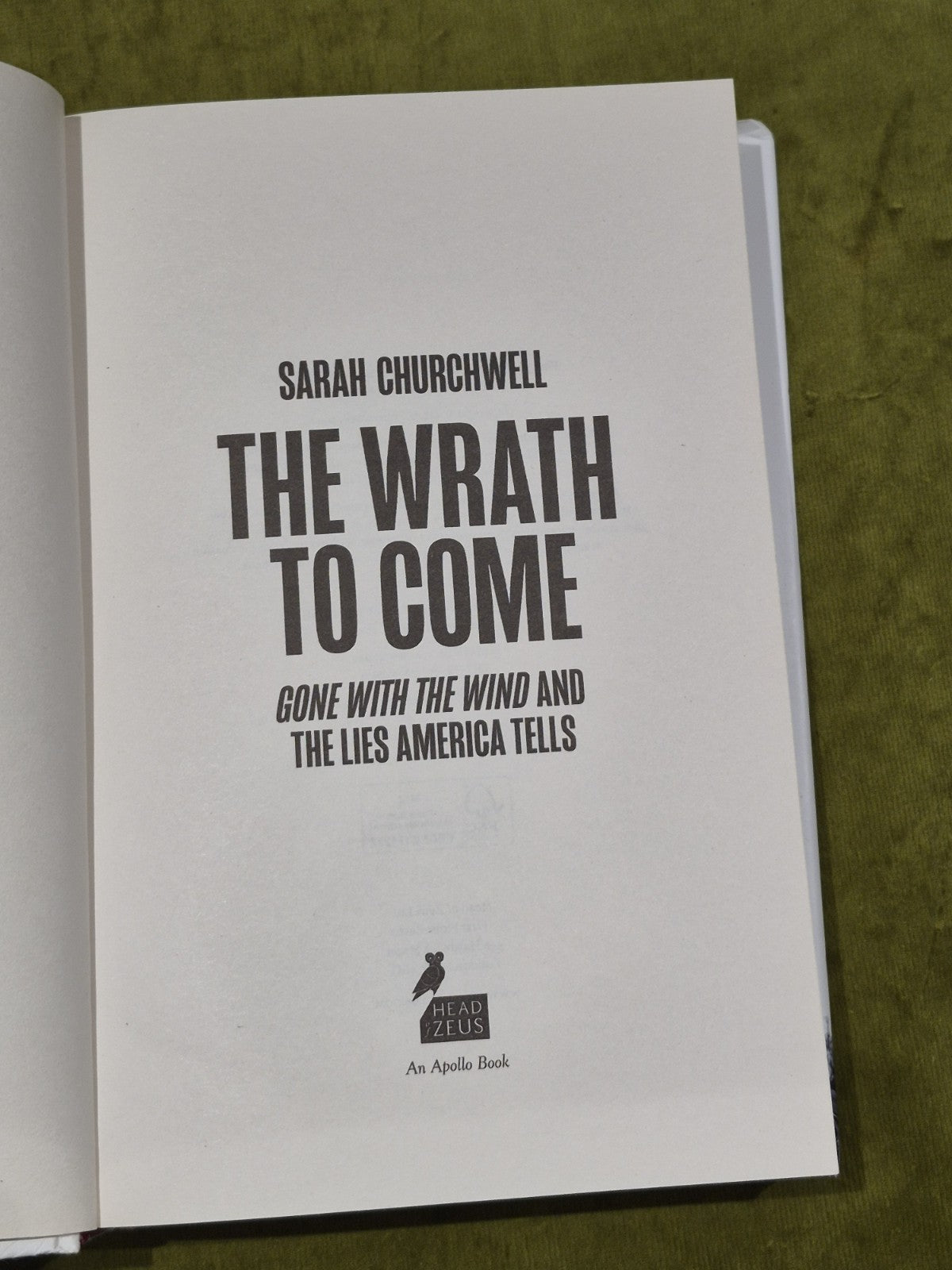 The Wrath to Come By Sarah Churchwell [Head Zeus] (2022) HB/DJ book4