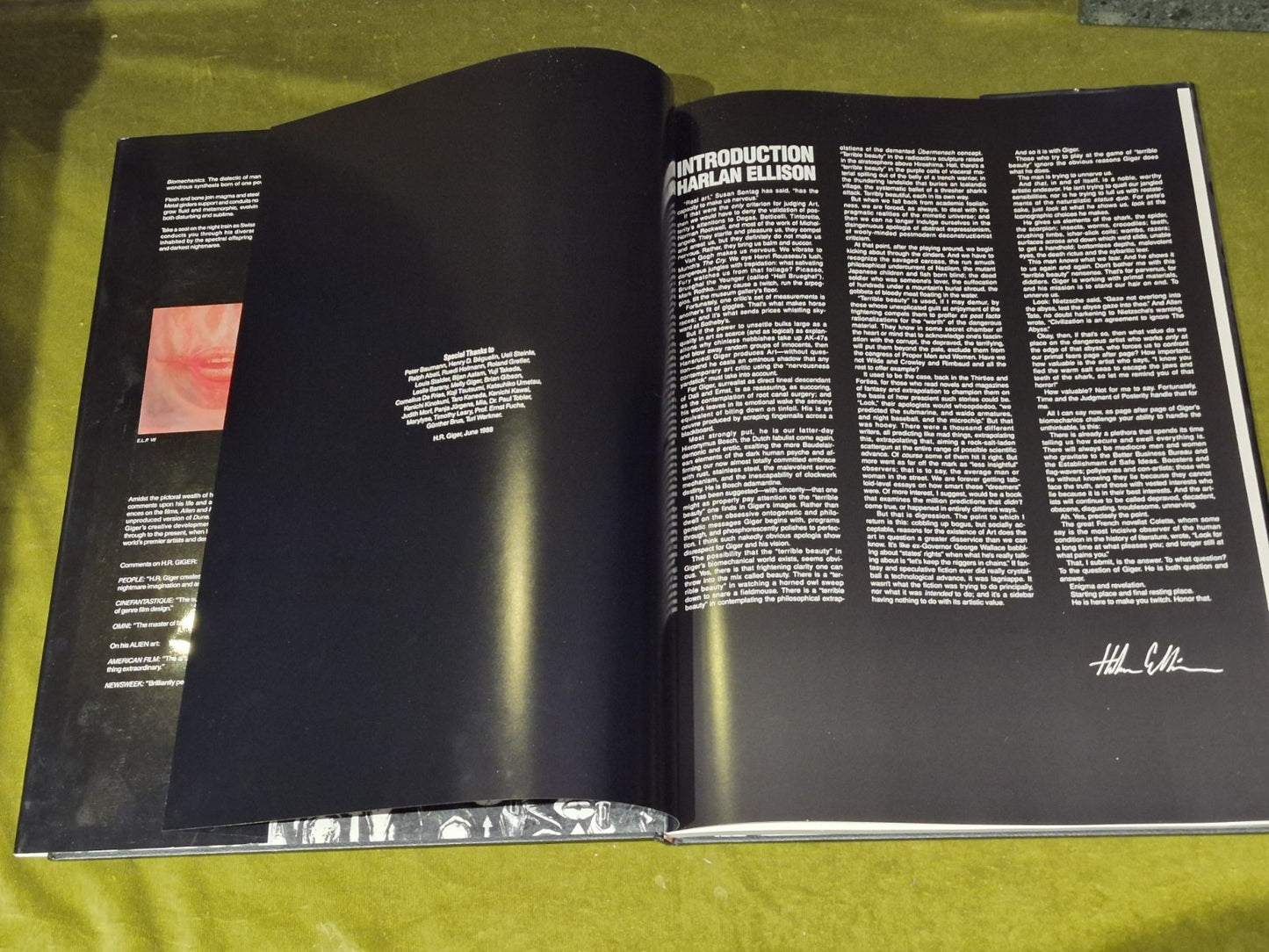 H R Giger's Biomechanics - Morpheus,  intro Harlan Ellison 1994 4th print, HB DJ4