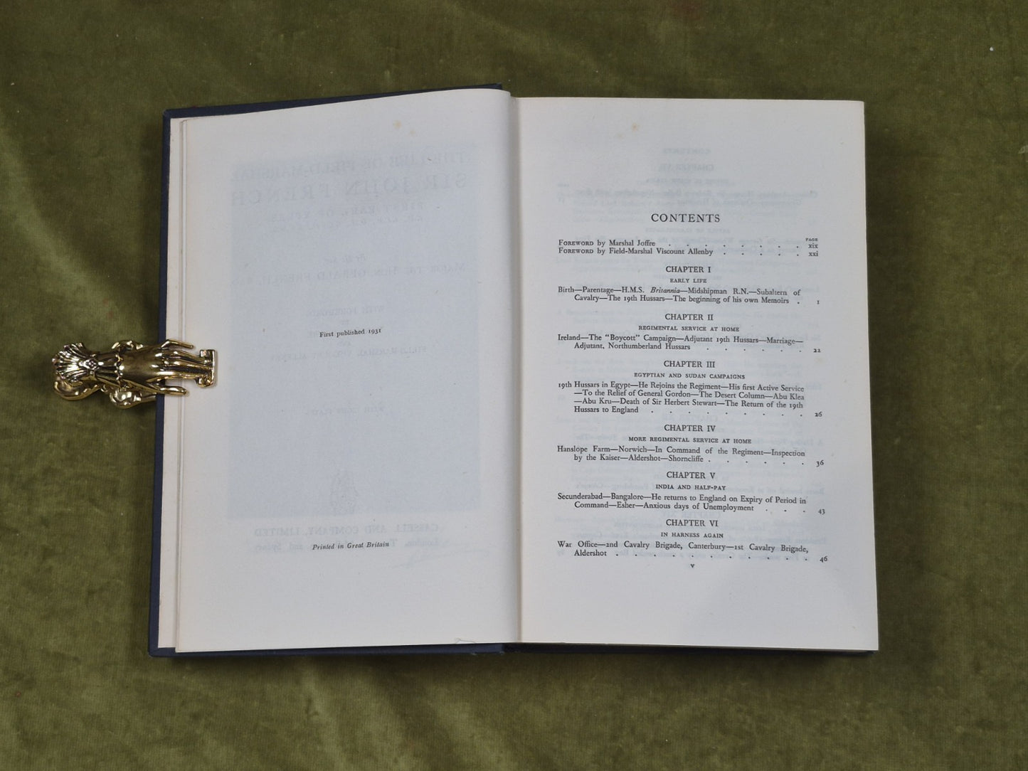 The Life of Field-Marshal Sir John French - Gerald French, Cassell 1931 1st5