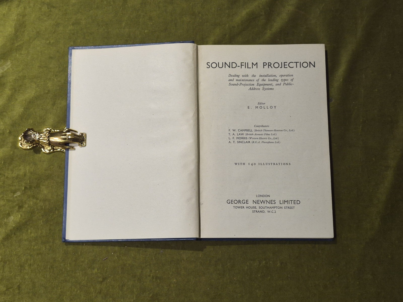 Sound-Film Projection - E Molloy , George Newnes 1st 1945 HB4