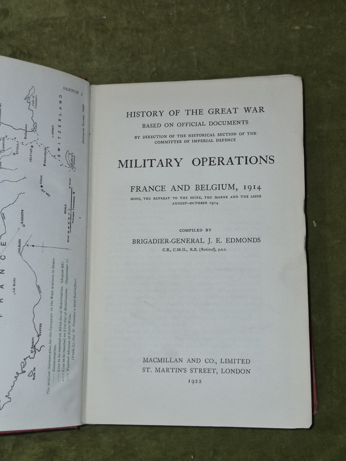 Official History of the War: Military Operations: France and Belgium, 1914 1st E5