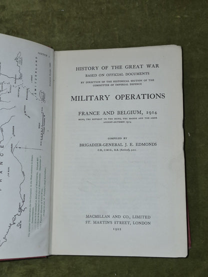 Official History of the War: Military Operations: France and Belgium, 1914 1st E5