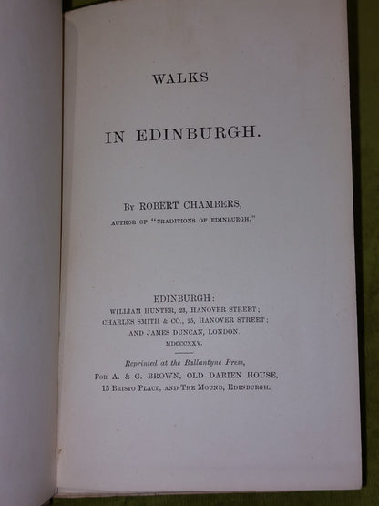Walks in Edinburgh (1825) Robert Chambers4