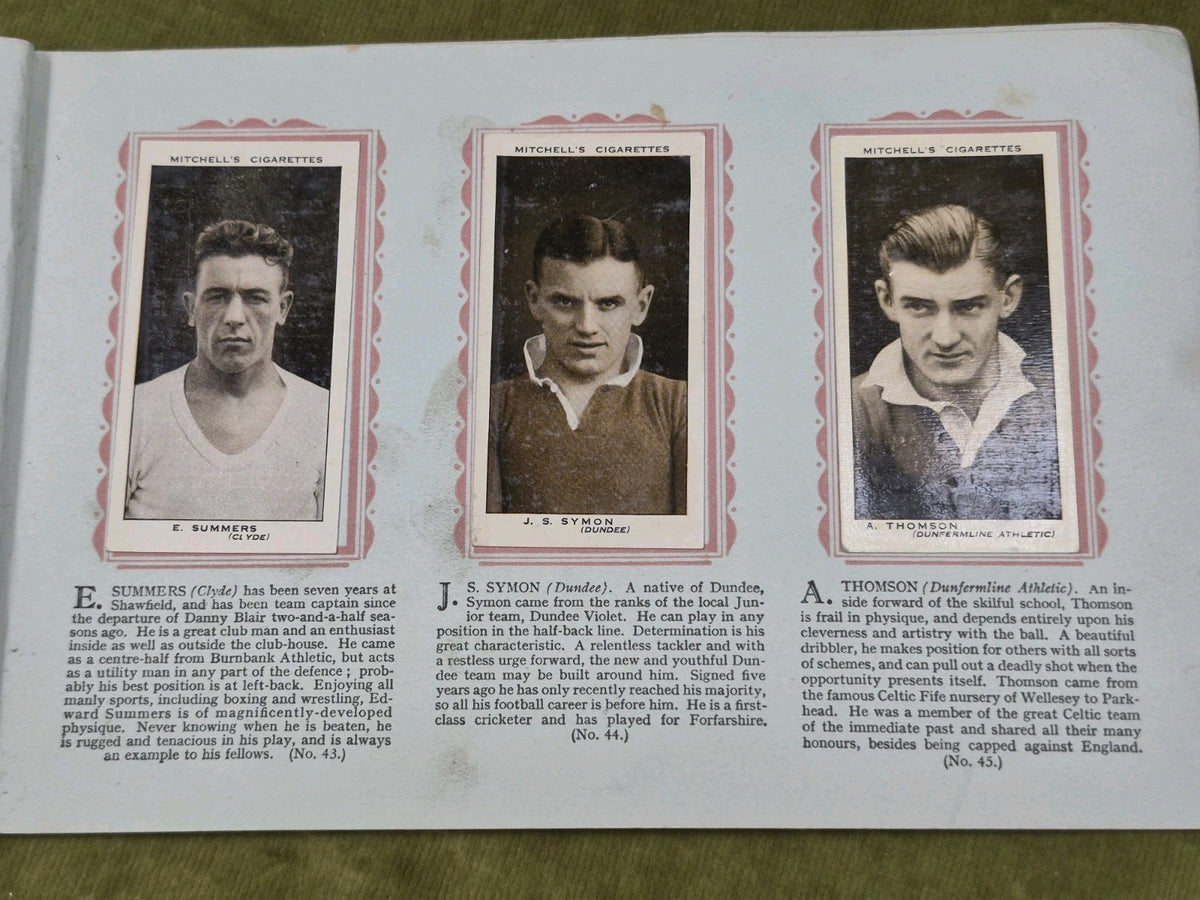 Scottish Footballers Mitchell Cigarette 1934-5 Collectible Cards Album17