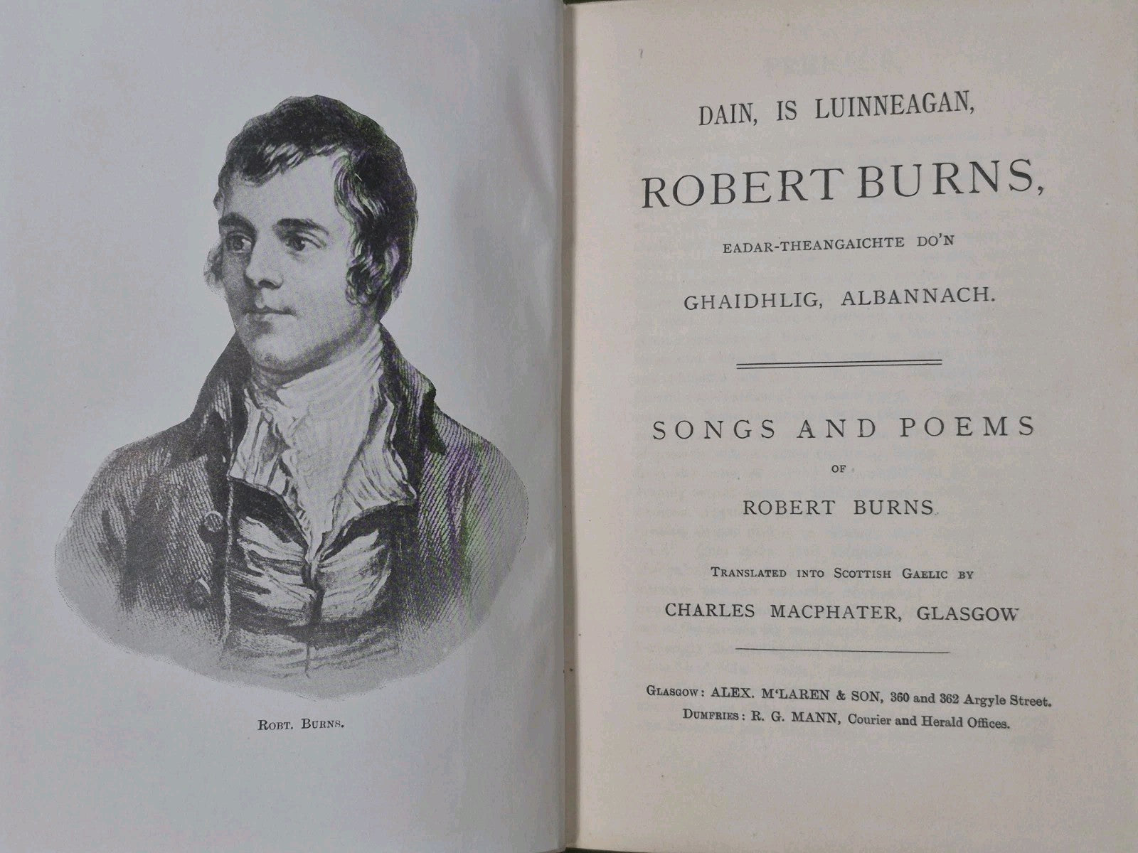 Dain Is Luinneagan Charles Macphater Robert Burns Songs and Poems 4