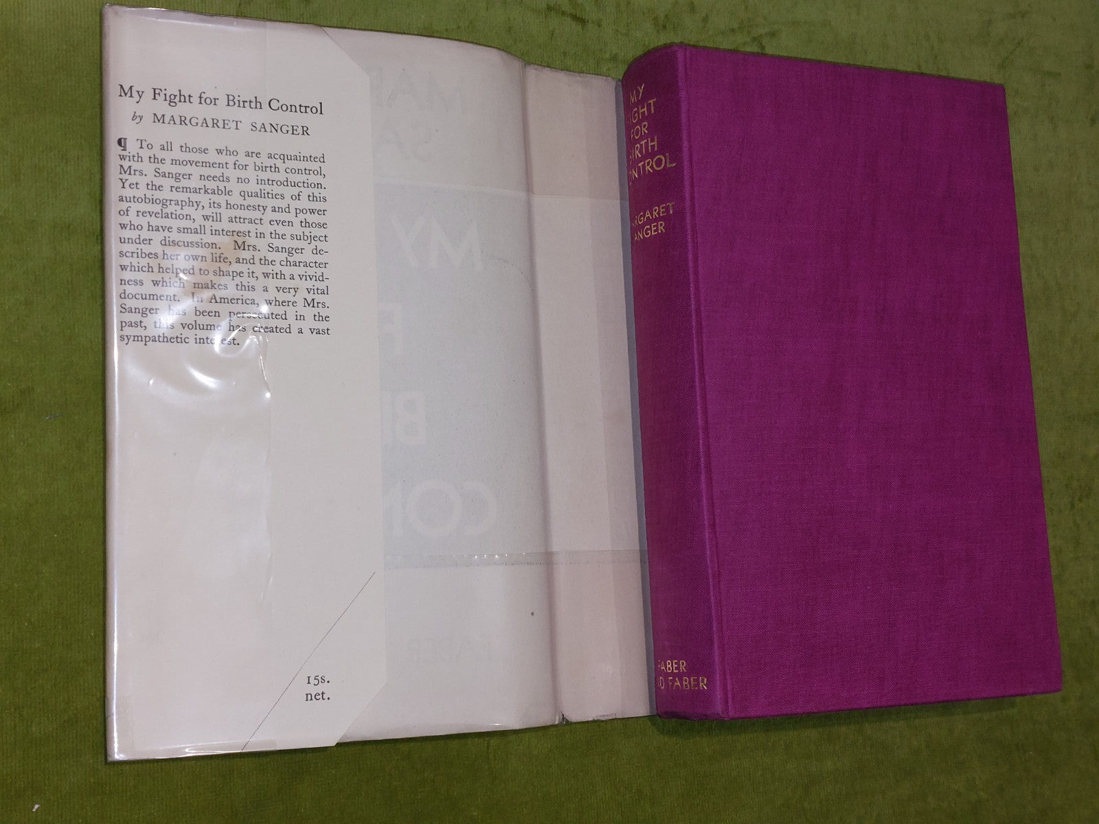 Margaret Sanger My Fight for Birth Control (1932) UK First Edition3