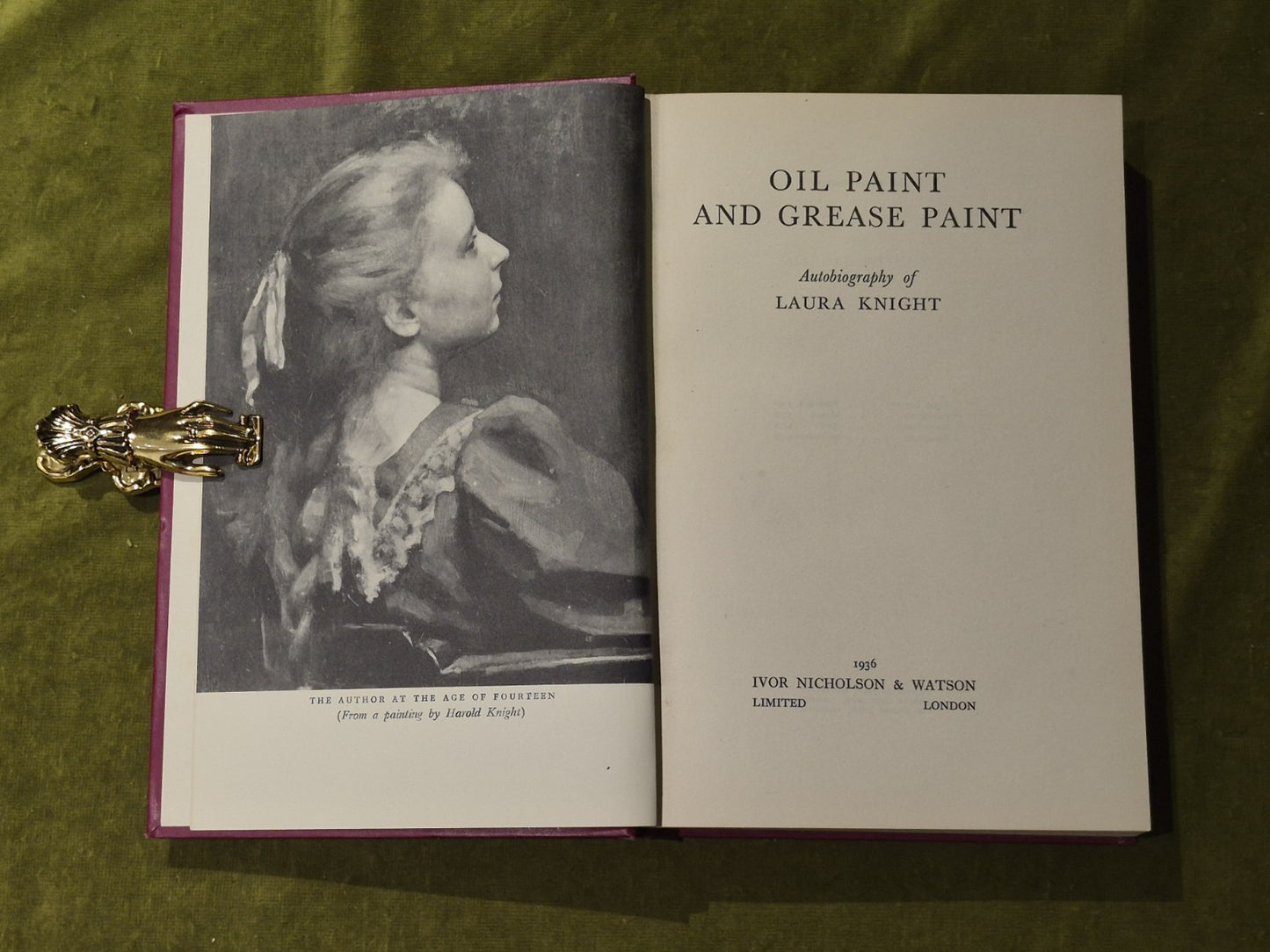 Oil Paint and Grease Paint Autobiography of Laura Knight  1936 early reprint HB4