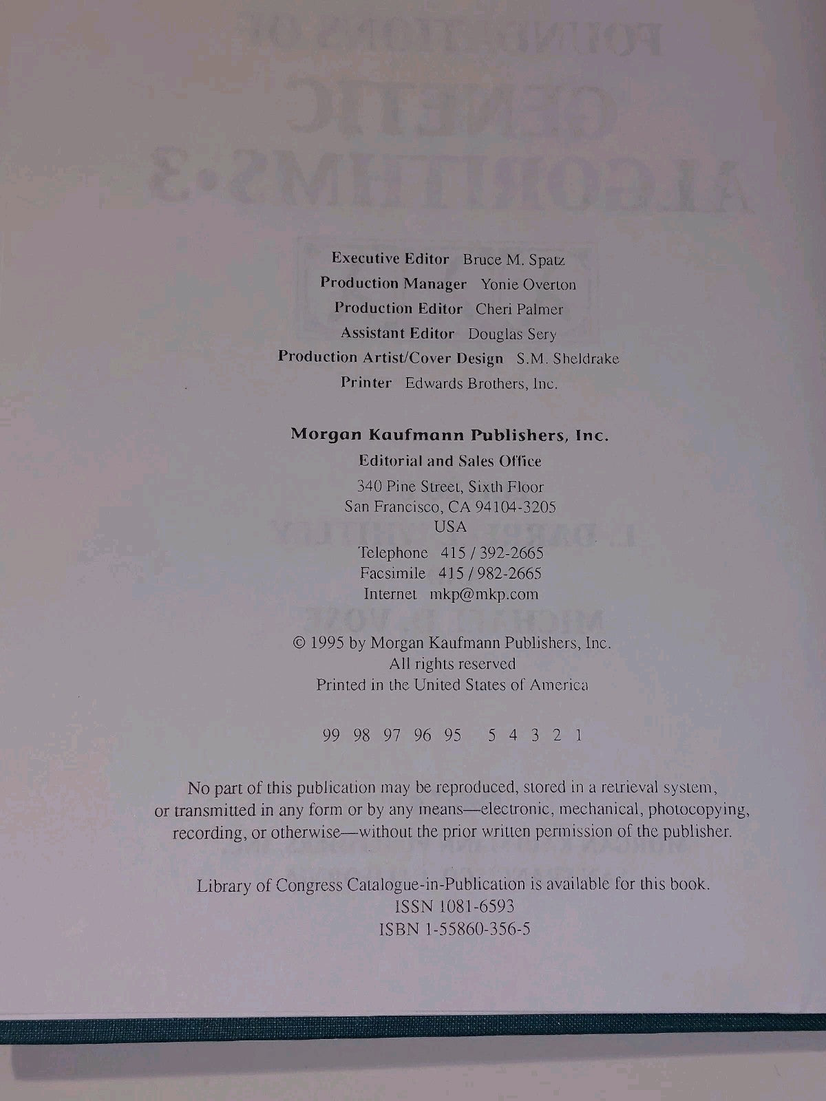 Foundations of Genetic Algorithms 1995 [Foga 3], Darrell Whitley, Whitley5