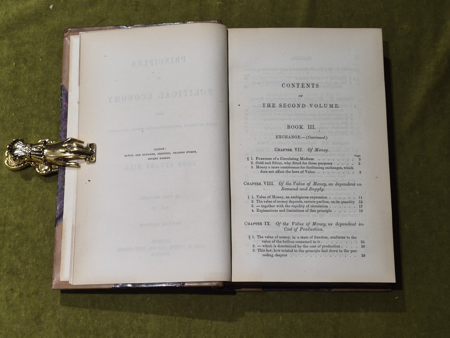 Principles of Political Economy - John Stuart Mill , Parker & Son 1862 4th Ed5