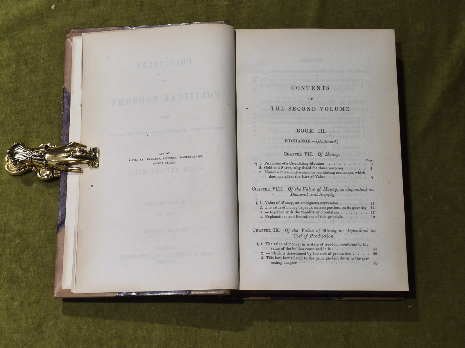 Principles of Political Economy - John Stuart Mill , Parker & Son 1862 4th Ed5