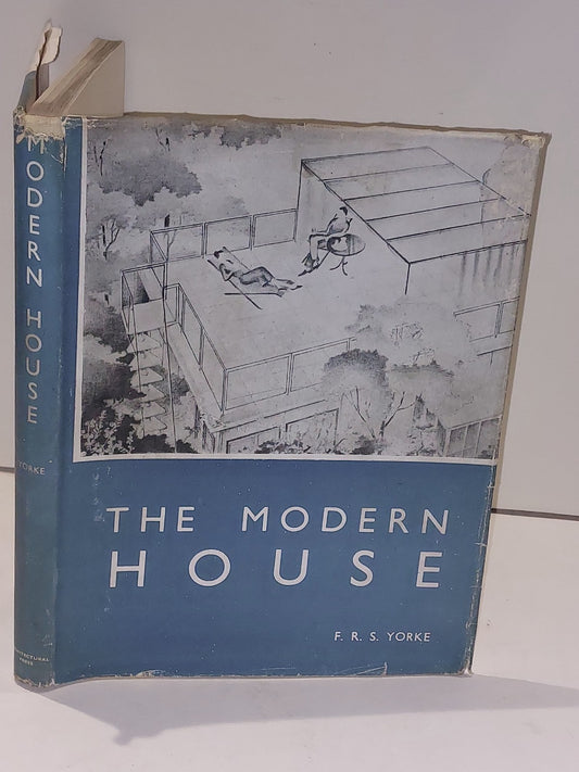1944 THE MODERN HOUSE ARCHITECTURE BOOK F.R.S. YORKE LONDON Rare Dust Jacket HB1