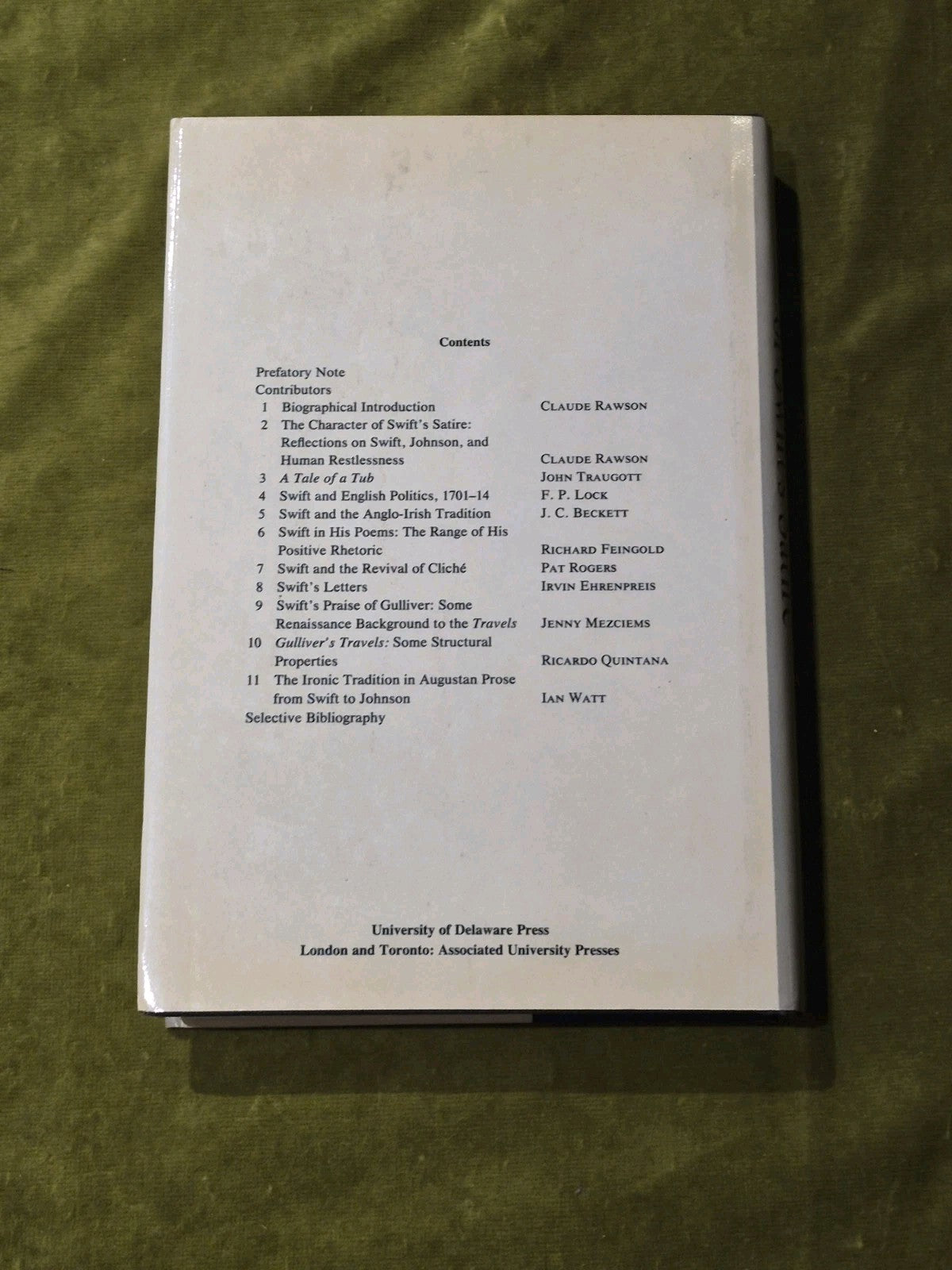 Character of Swift's Satire - Rawson Claude1
