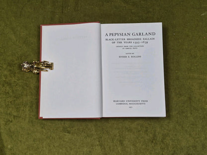 A Pepysian Garland by Hyder E. Rollins , Harvard HC 1971 1st US Hardback4