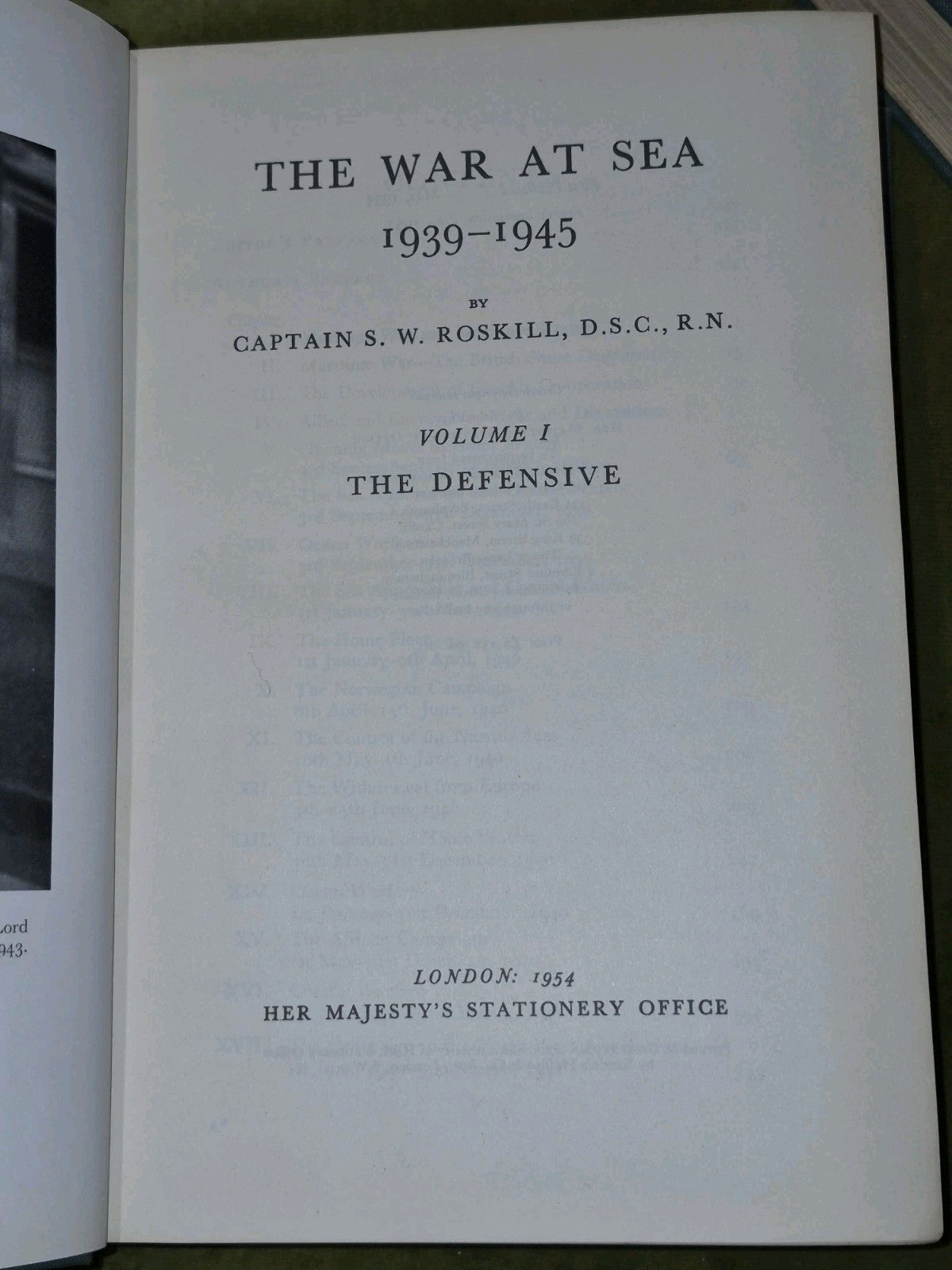 History of The Second World War - Vol I & 2 - The War At Sea by S. Roskill HMSO6