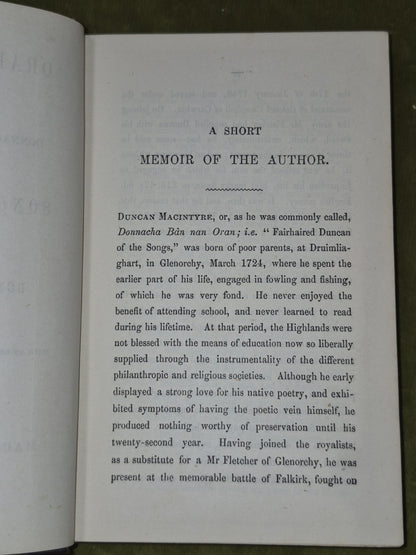 Duncan Ban Macintyre Orain Agus Dana Gaelic 18875