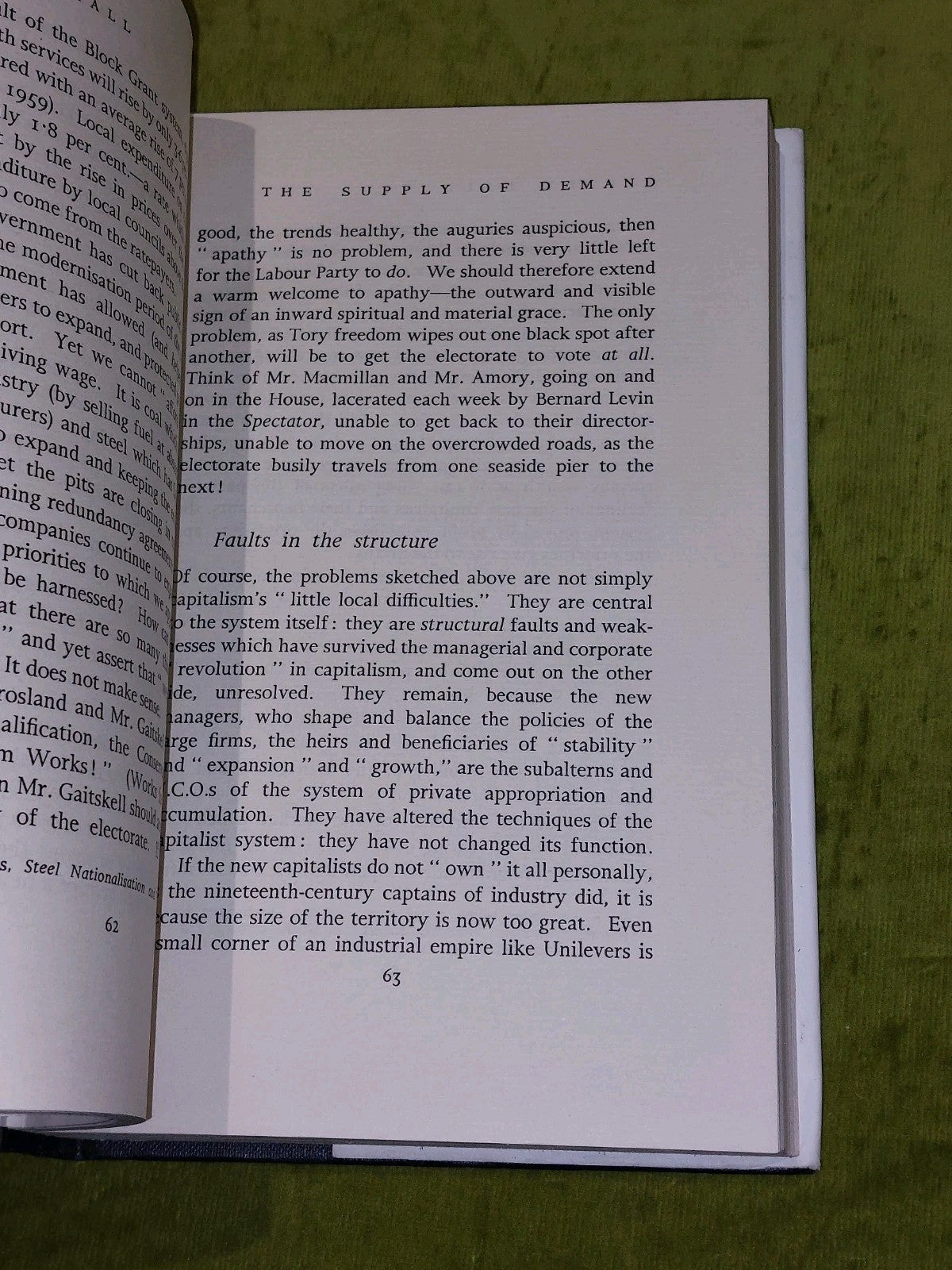 Out Of Apathy New Left Books 1st HB/DW5