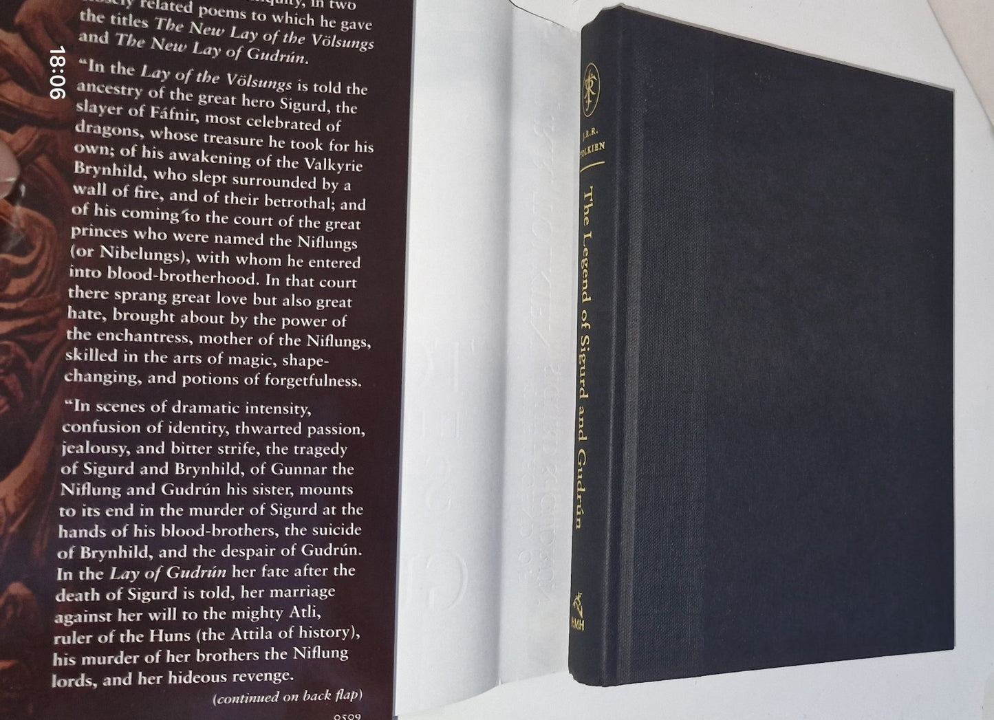 The Legend of Sigurd and Gudrun  J.R.R Tolkien 1st US Edition 1st Print 2009 HB4