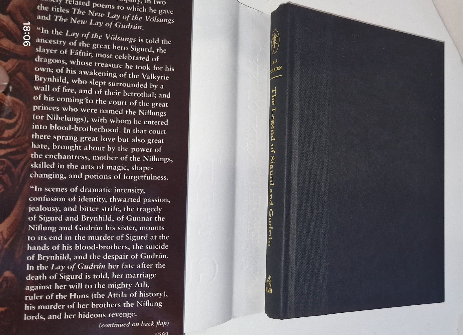 The Legend of Sigurd and Gudrun  J.R.R Tolkien 1st US Edition 1st Print 2009 HB4