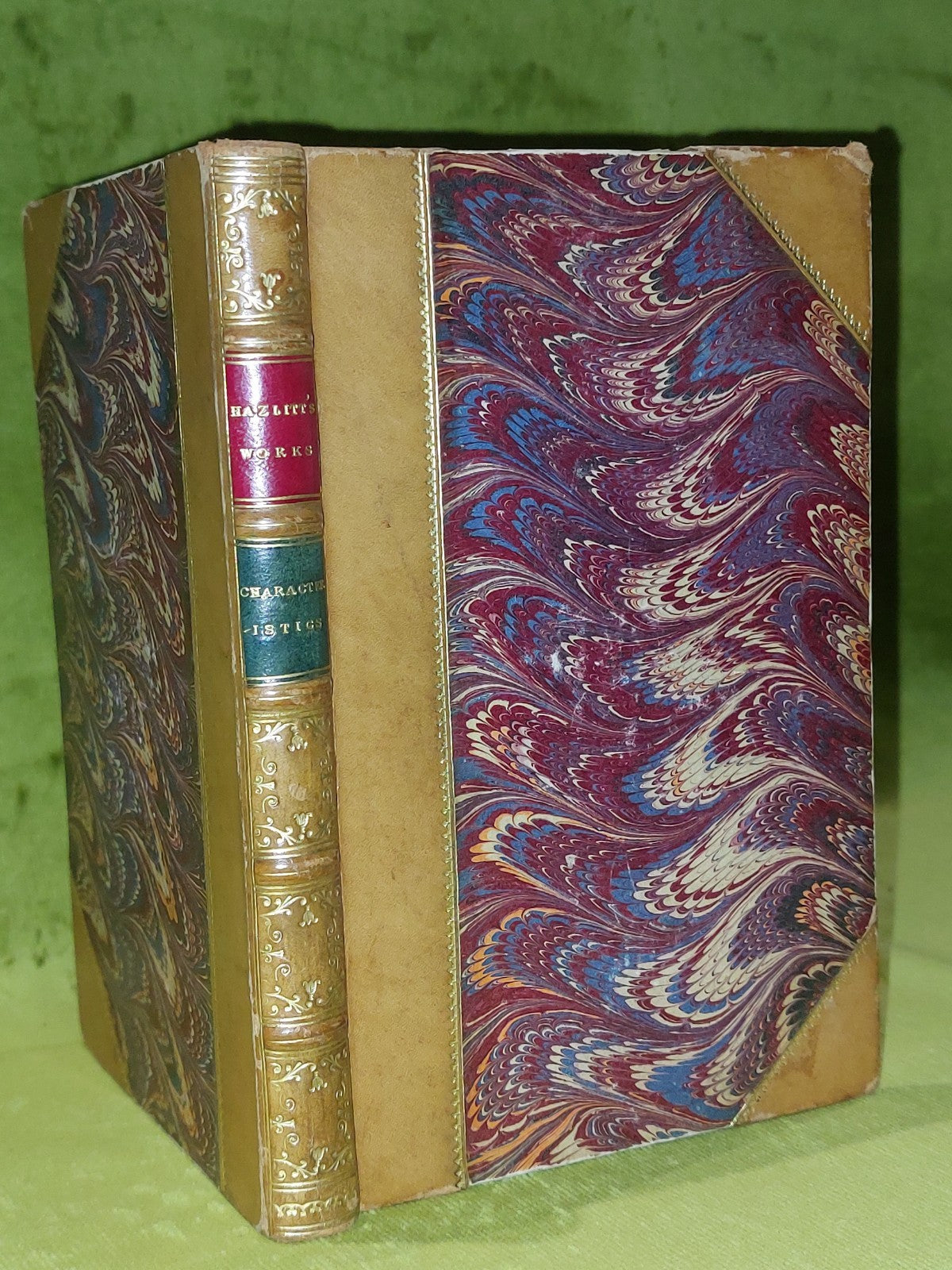 William Hazlitt  Characteristics (1837 Second Edition) Hazlitt's Works Fine Bind0