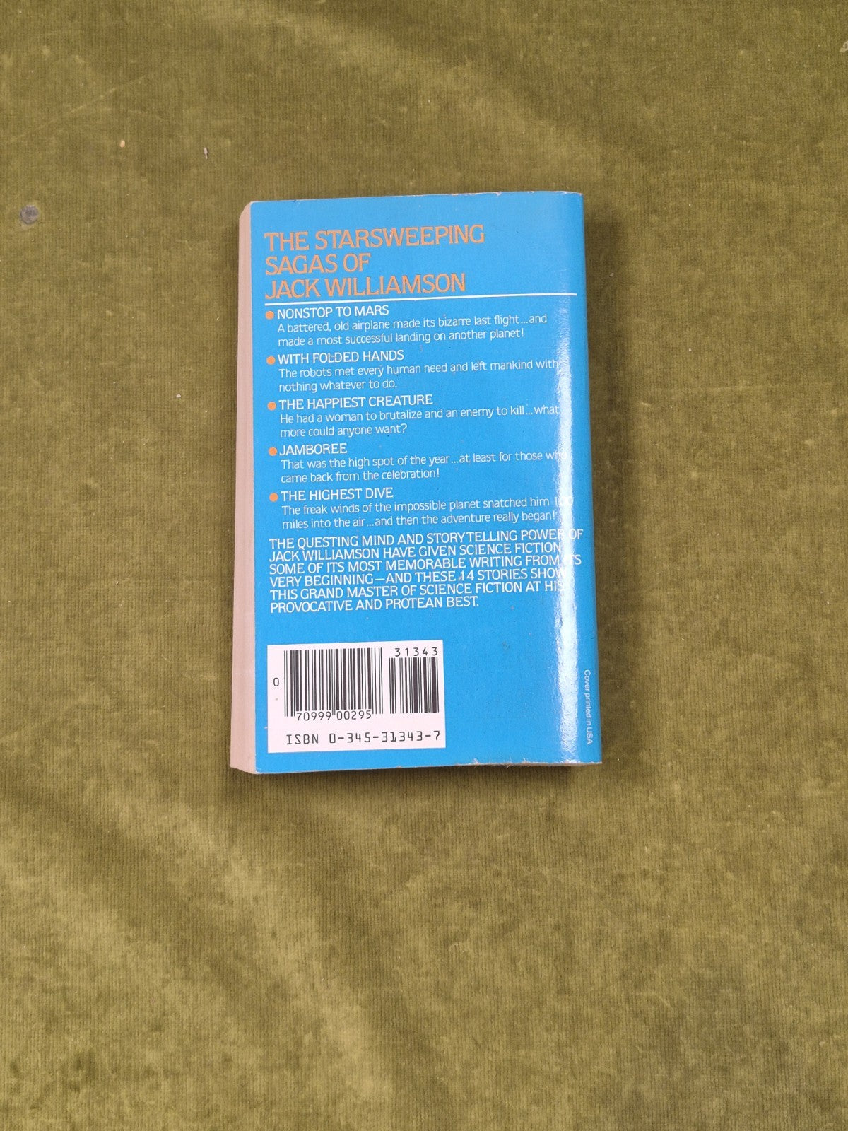THE BEST OF JACK WILLIAMSON  - Del Rey 1st Edition 19781