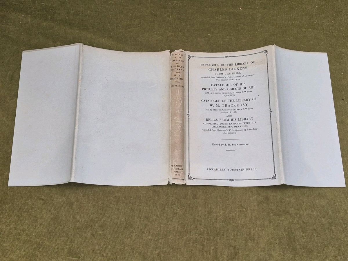 Catalogue of the Library of Charles Dickens Thackeray Piccadilly Press 19354