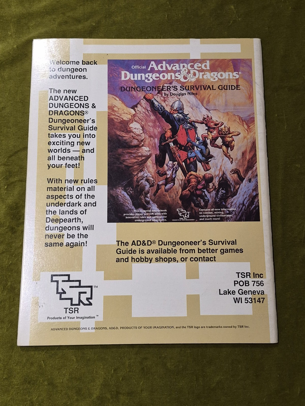 TSR Dungeon Magazine issue #1 featuring 6 adventures for AD&D1