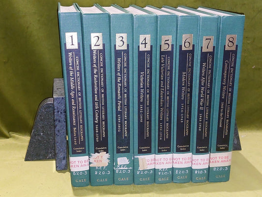 Concise Dictionary of British Literary Biography, 8 Volume Set (1992)1