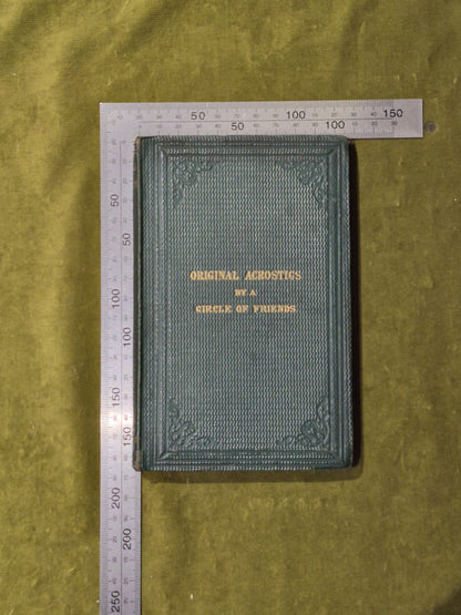 Original Acrostics By A Circle Of Friends - Bell & Daldy 1864 1st Ed VGC3