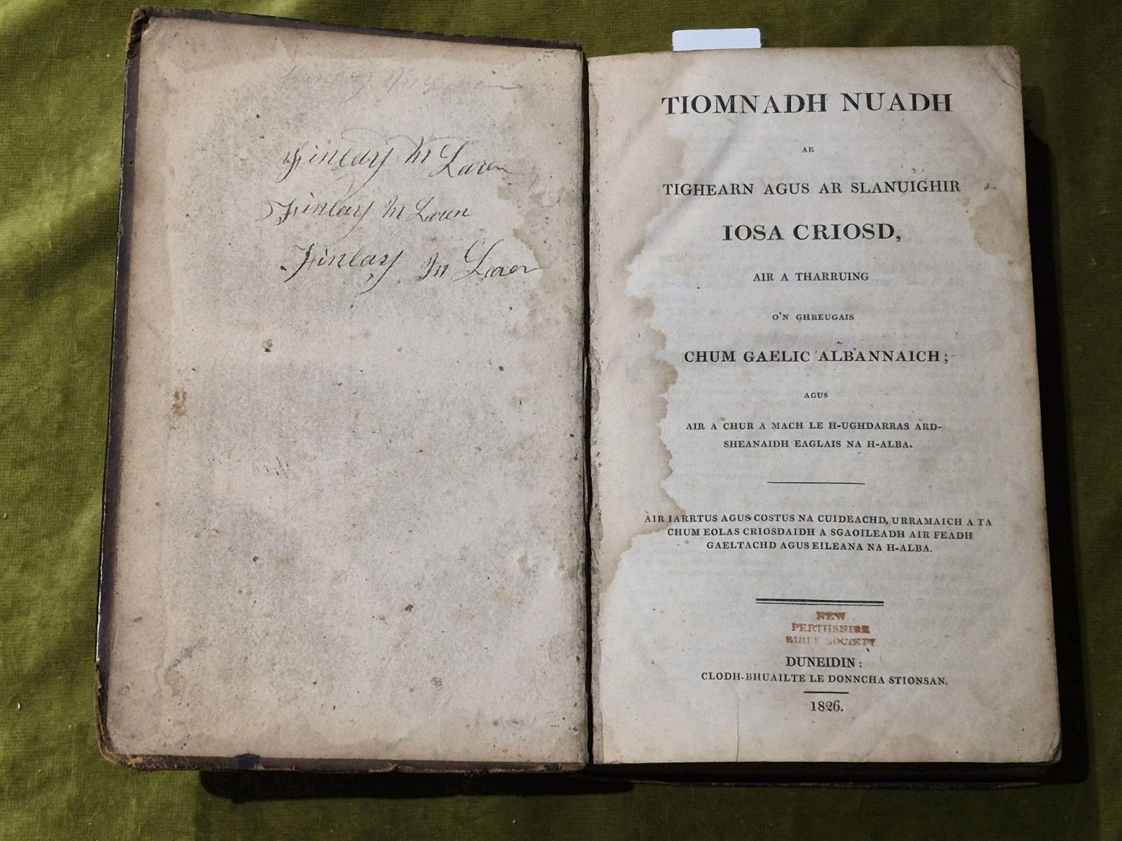 Tiomnadh Nuadh Ar Tighearn Agus Ar Slanuighir Iosa Criosd - Gaelic Biobull 1826 4