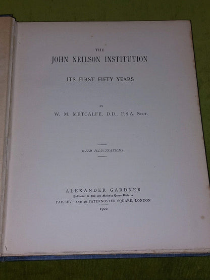 The John Neilson Institution Its First Fifty Years (1902) Metcalfe5