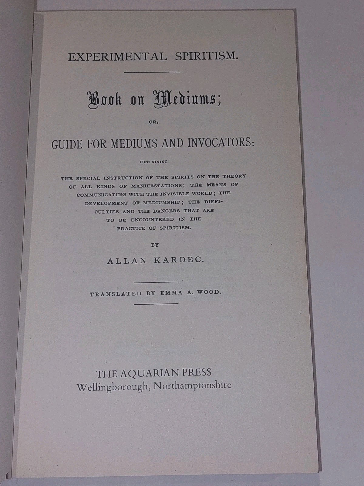The Book of Mediums by Allan Kardec [Aquarian Press] (1978) 1st Pb Book2