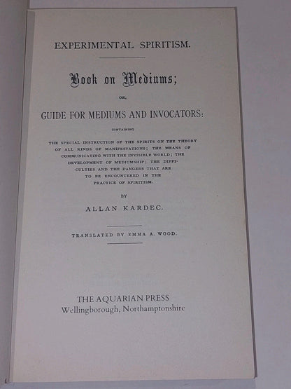 The Book of Mediums by Allan Kardec [Aquarian Press] (1978) 1st Pb Book2